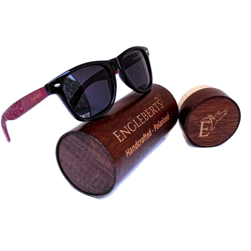Rosewood Polarized Sunglasses With Wood Case, Artisan Engraved - *Only Ships Within USA* - Sunglass Innovation®