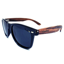 Load image into Gallery viewer, Zebrawood Stars and Stripes Polarized Sunglasses With Wooden Case- *Only Ships Within USA* - Sunglass Innovation®
