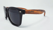 Load image into Gallery viewer, Zebrawood Stars and Stripes Polarized Sunglasses With Wooden Case- *Only Ships Within USA* - Sunglass Innovation®
