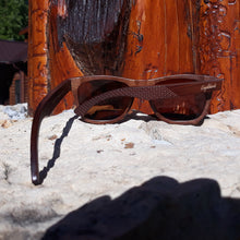 Load image into Gallery viewer, Sienna Wooden Sunglasses, Tea Colored Polarized Lenses. - *Only Ships Within USA* - Sunglass Innovation®
