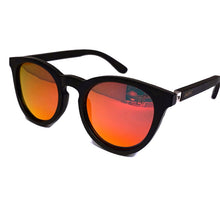 Load image into Gallery viewer, Polarized Sunset Mirror Lenses. Black Bamboo Frame. - *Only Ships Within USA* - Sunglass Innovation®
