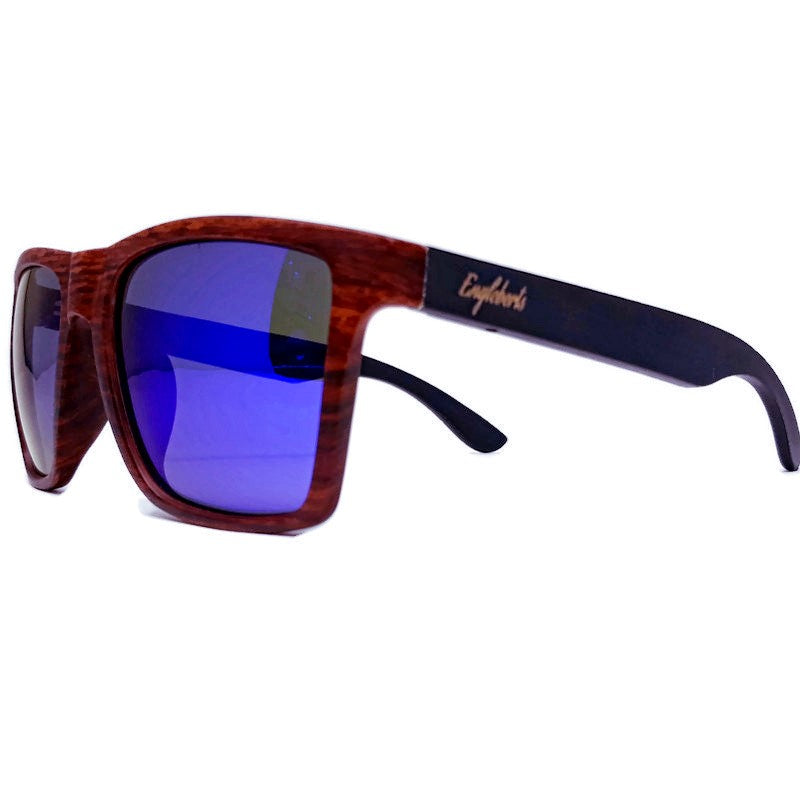 Bamboo Sunglasses With Blue Polarized Lenses - *Only Ships Within USA* - Sunglass Innovation®