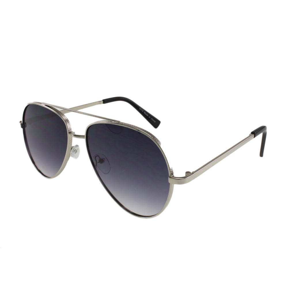 Silver Smoke Metal Aviator Sunglasses - *Only Ships Within USA* - Sunglass Innovation®