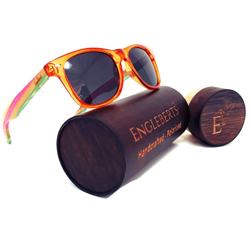 Juicy Fruit Multi-Colored Bamboo Polarized Sunglasses with Case - *Only Ships Within USA* - Sunglass Innovation®