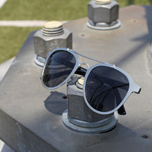 Load image into Gallery viewer, Oval Metal Matte Silver Sunglasses  - *Only Ships Within USA* - Sunglass Innovation®
