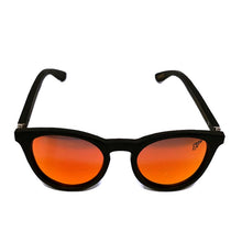 Load image into Gallery viewer, Polarized Sunset Mirror Lenses. Black Bamboo Frame. - *Only Ships Within USA* - Sunglass Innovation®
