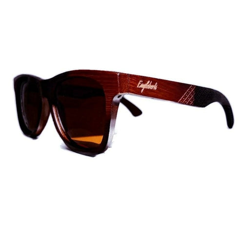 Sienna Wooden Sunglasses, Tea Colored Polarized Lenses. - *Only Ships Within USA* - Sunglass Innovation®