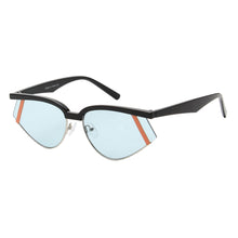 Load image into Gallery viewer, Blue Futuristic Rectangle Sunglasses  - *Only Ships Within USA* - Sunglass Innovation®
