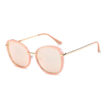 Load image into Gallery viewer, Pink Frame Round Cat Eye Sunglasses - *Only Ships Within USA* - Sunglass Innovation®
