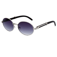 Load image into Gallery viewer, US Warehouse: Retro Steampunk Round Sunglasses. Yellow Blue Lens. - Sunglass Innovation®
