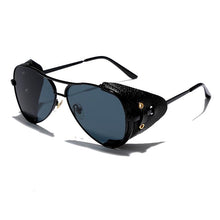 Load image into Gallery viewer, Unisex Fashion Pilot Leather Sunglasses - *Only Ships Within USA* - Sunglass Innovation®
