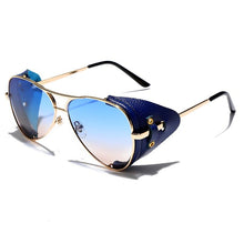 Load image into Gallery viewer, Unisex Fashion Pilot Leather Sunglasses - *Only Ships Within USA* - Sunglass Innovation®
