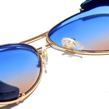 Load image into Gallery viewer, Unisex Fashion Pilot Leather Sunglasses - *Only Ships Within USA* - Sunglass Innovation®
