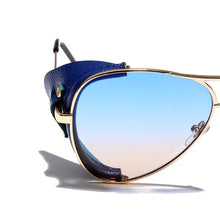 Load image into Gallery viewer, Unisex Fashion Pilot Leather Sunglasses - *Only Ships Within USA* - Sunglass Innovation®
