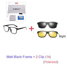 Load image into Gallery viewer, Unisex 3D Polarized Magnet Sunglasses. With 6 Clip On Lens. TR90 Frame. UV400. - Sunglass Innovation®
