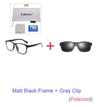 Load image into Gallery viewer, Unisex 3D Polarized Magnet Sunglasses. With 6 Clip On Lens. TR90 Frame. UV400. - Sunglass Innovation®
