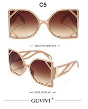 Load image into Gallery viewer, Women&#39;s Steampunk Square Oversized Sunglasses - *Only Ships Within USA* - Sunglass Innovation®
