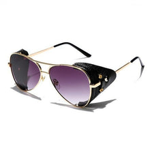Load image into Gallery viewer, Unisex Fashion Pilot Leather Sunglasses - *Only Ships Within USA* - Sunglass Innovation®
