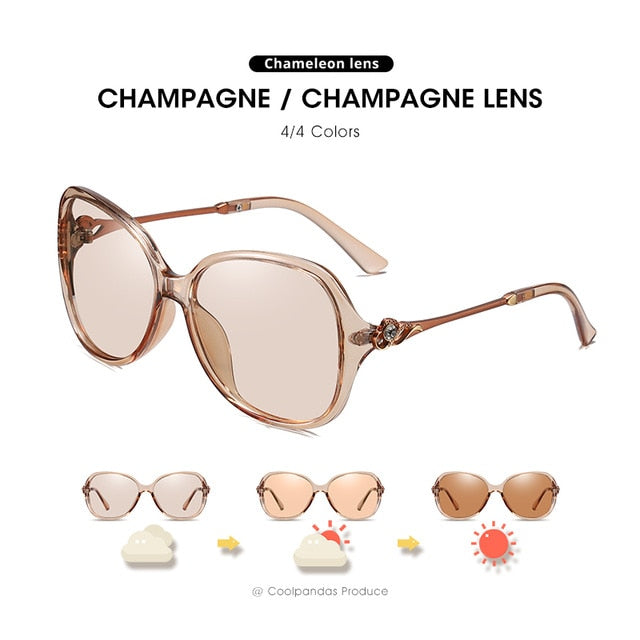 Women's Tinted Photochromic Polarized Driving Anti-glare Sunglasses - Sunglass Innovation®