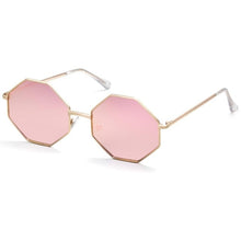 Load image into Gallery viewer, US Warehouse: Women&#39;s Fashion Metal Frame Polygon Clear Lens Sunglasses. UV400 - Sunglass Innovation®
