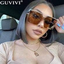 Load image into Gallery viewer, Oversized Square Sunglasses Vintage Alloy Frame - *Only Ships Within USA* - Sunglass Innovation®
