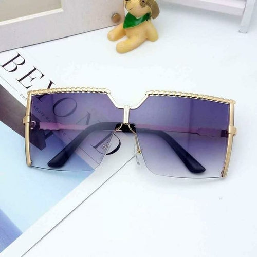 Oversized Square Sunglasses Vintage Alloy Frame - *Only Ships Within USA* - Sunglass Innovation®