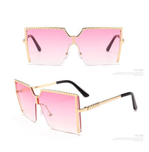 Load image into Gallery viewer, Oversized Square Sunglasses Vintage Alloy Frame - *Only Ships Within USA* - Sunglass Innovation®
