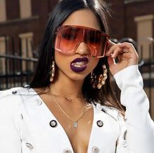 Load image into Gallery viewer, Oversized Blue Yellow Gradient Sunglasses Fashion Rimless Metal - *Only Ships Within USA* - Sunglass Innovation®
