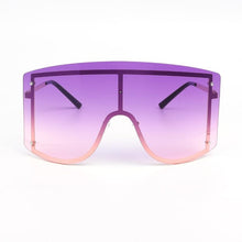 Load image into Gallery viewer, Oversized Blue Yellow Gradient Sunglasses Fashion Rimless Metal - *Only Ships Within USA* - Sunglass Innovation®
