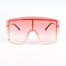Load image into Gallery viewer, Oversized Blue Yellow Gradient Sunglasses Fashion Rimless Metal - *Only Ships Within USA* - Sunglass Innovation®
