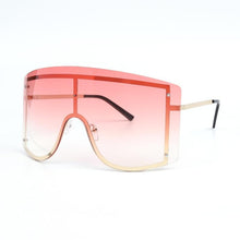 Load image into Gallery viewer, Oversized Blue Yellow Gradient Sunglasses Fashion Rimless Metal - *Only Ships Within USA* - Sunglass Innovation®
