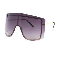 Load image into Gallery viewer, Oversized Blue Yellow Gradient Sunglasses Fashion Rimless Metal - *Only Ships Within USA* - Sunglass Innovation®
