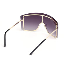 Load image into Gallery viewer, Oversized Blue Yellow Gradient Sunglasses Fashion Rimless Metal - *Only Ships Within USA* - Sunglass Innovation®
