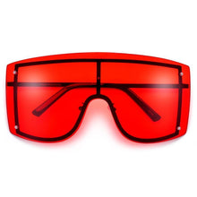 Load image into Gallery viewer, Oversized Blue Yellow Gradient Sunglasses Fashion Rimless Metal - *Only Ships Within USA* - Sunglass Innovation®
