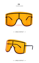 Load image into Gallery viewer, Oversized Blue Yellow Gradient Sunglasses Fashion Rimless Metal - *Only Ships Within USA* - Sunglass Innovation®
