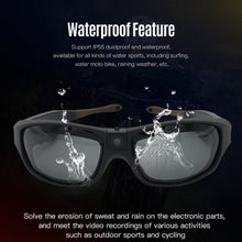 Load image into Gallery viewer, IP55 Waterproof Sports FHD 1080P Camera Sunglasses. Video Recorder. Adjustable Lens. UV400. - Sunglass Innovation®
