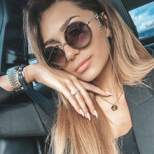 Load image into Gallery viewer, Women&#39;s Fashion Round Sunglasses (No Chain)  - *Only Ships Within USA* - Sunglass Innovation®
