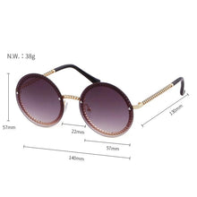 Load image into Gallery viewer, Women&#39;s Fashion Round Sunglasses (No Chain)  - *Only Ships Within USA* - Sunglass Innovation®
