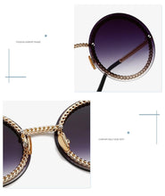 Load image into Gallery viewer, Women&#39;s Fashion Round Sunglasses (No Chain)  - *Only Ships Within USA* - Sunglass Innovation®
