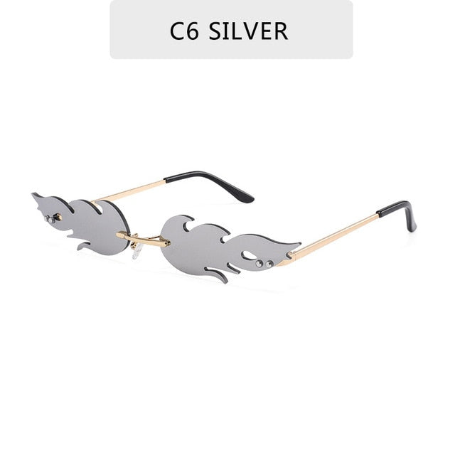 Rimless Fashion Fire Flame Sunglasses - Sunglass Innovation®