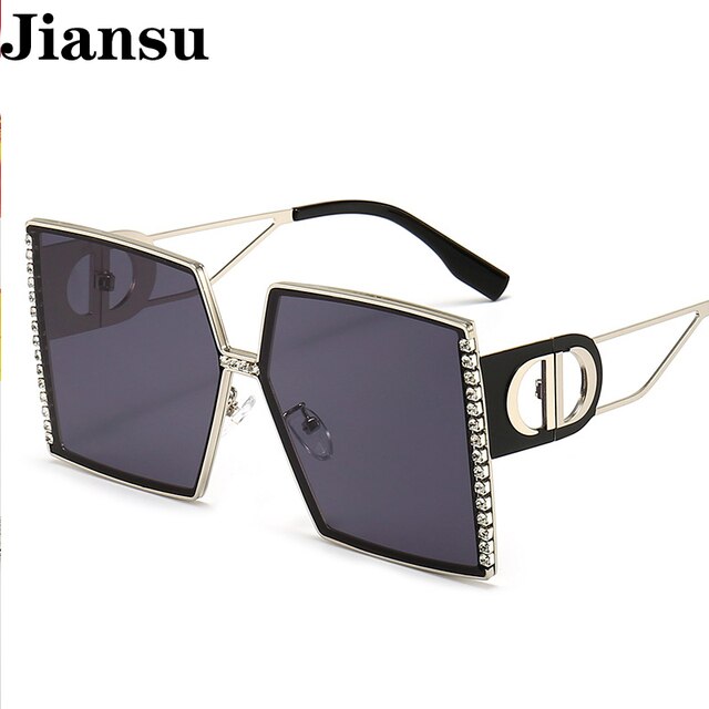 Women's Oversized Luxury Fashion Rhinestone Sunglasses - Sunglass Innovation®