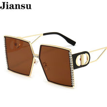 Load image into Gallery viewer, Women&#39;s Oversized Luxury Fashion Rhinestone Sunglasses - Sunglass Innovation®
