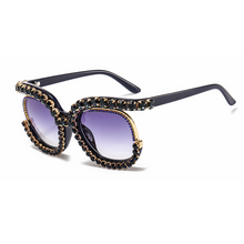 Load image into Gallery viewer, Women&#39;s Oversized Rhinestone Cat Eye Sunglasses - Sunglass Innovation®
