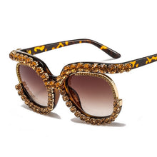 Load image into Gallery viewer, Women&#39;s Oversized Rhinestone Cat Eye Sunglasses - Sunglass Innovation®
