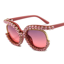 Load image into Gallery viewer, Women&#39;s Oversized Rhinestone Cat Eye Sunglasses - Sunglass Innovation®
