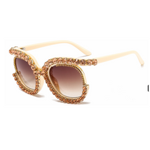 Load image into Gallery viewer, Women&#39;s Oversized Rhinestone Cat Eye Sunglasses - Sunglass Innovation®
