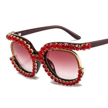 Load image into Gallery viewer, Women&#39;s Oversized Rhinestone Cat Eye Sunglasses - Sunglass Innovation®
