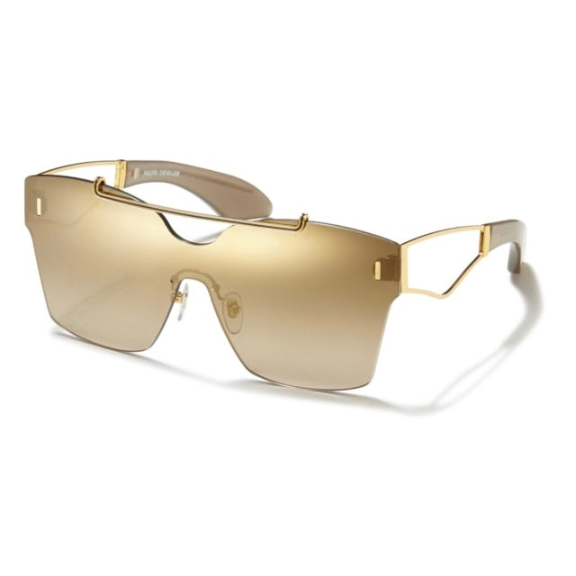 Oversized Gold Square Women's Fashion Sunglasses - Sunglass Innovation®