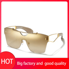 Load image into Gallery viewer, Oversized Gold Square Women&#39;s Fashion Sunglasses - Sunglass Innovation®
