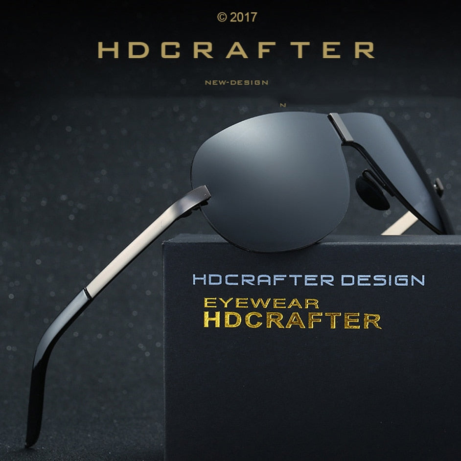 Men's Polarized Vintage Rimless Sunglasses - Sunglass Innovation®